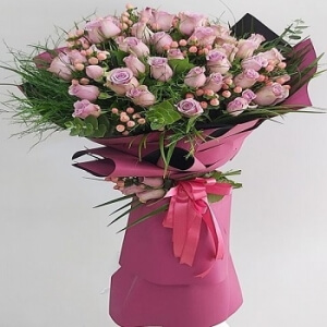 Kız İstemeye Özel Lila Gül Buket